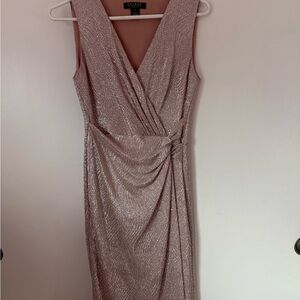 Ralph Lauren Shimmering Pink Midi Dress